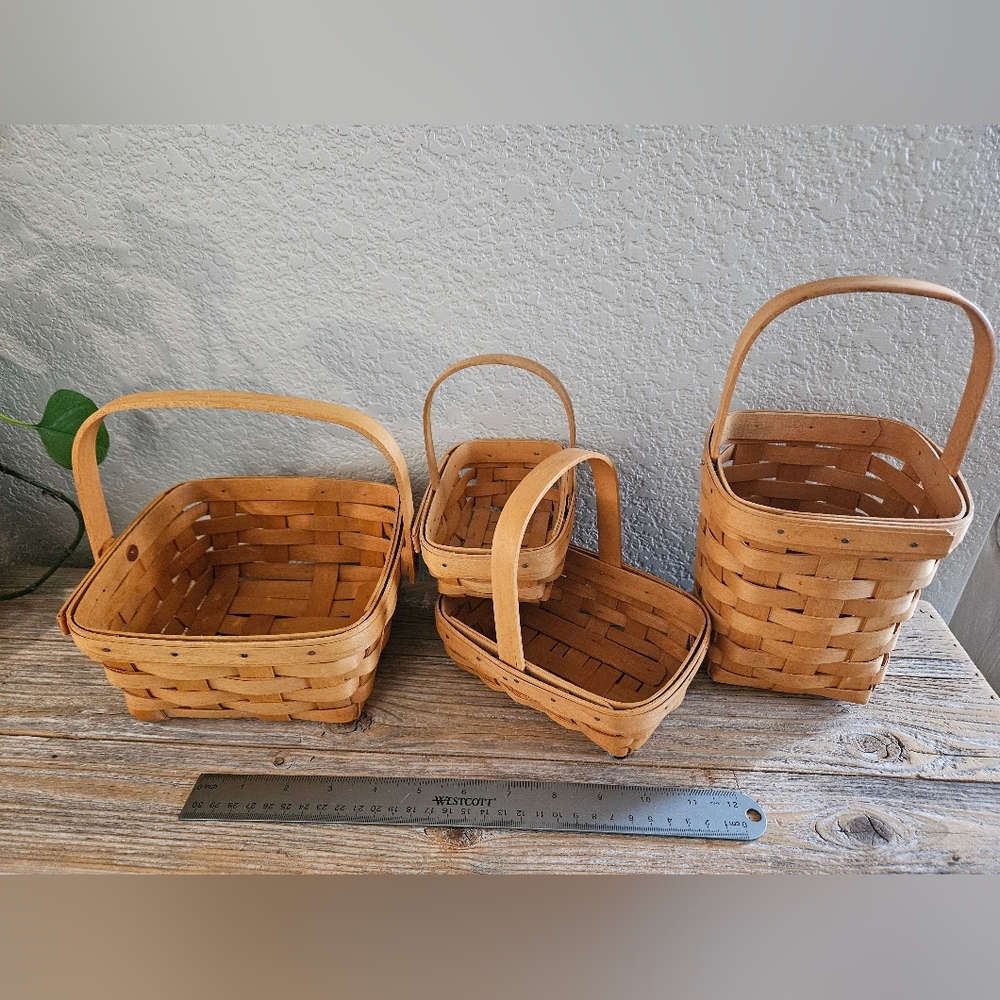 Set Of 4 Vintage Longaberger Baskets